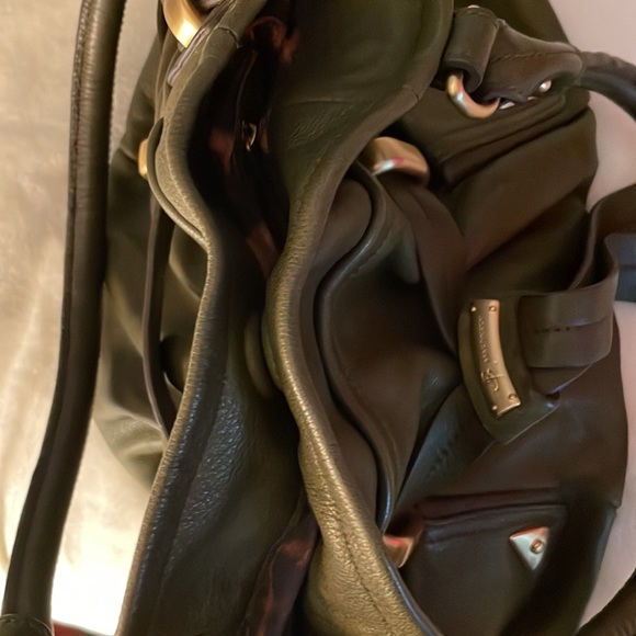 B. Makowsky Eden Shopper Bag Forest Green EUC - Picture 5 of 7